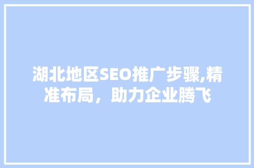 湖北地区SEO推广步骤,精准布局，助力企业腾飞