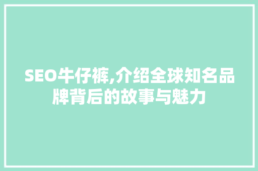 SEO牛仔裤,介绍全球知名品牌背后的故事与魅力