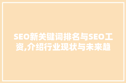 SEO新关键词排名与SEO工资,介绍行业现状与未来趋势