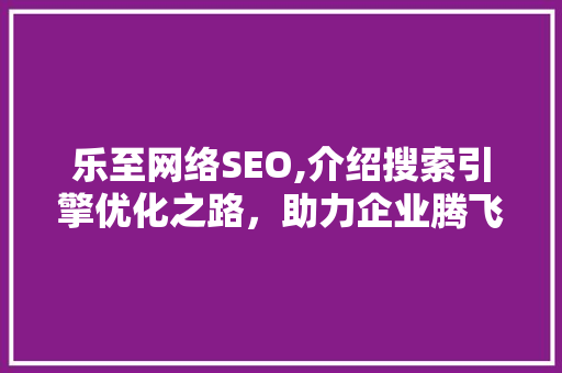 乐至网络SEO,介绍搜索引擎优化之路，助力企业腾飞