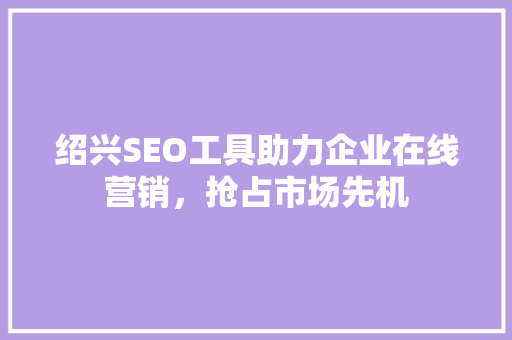 绍兴SEO工具助力企业在线营销，抢占市场先机