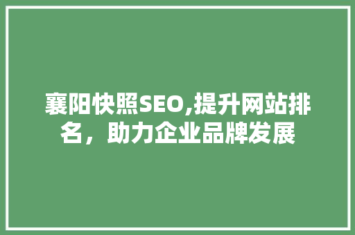 襄阳快照SEO,提升网站排名，助力企业品牌发展