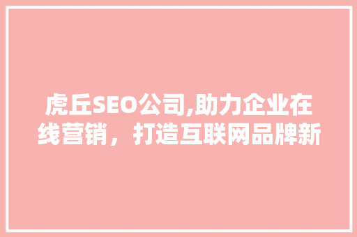 虎丘SEO公司,助力企业在线营销，打造互联网品牌新高度