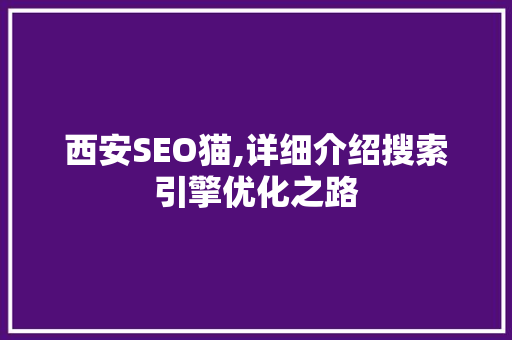 西安SEO猫,详细介绍搜索引擎优化之路