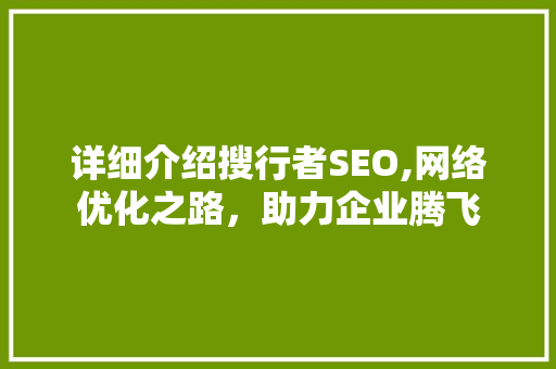 详细介绍搜行者SEO,网络优化之路，助力企业腾飞