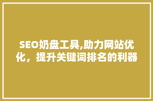 SEO奶盘工具,助力网站优化，提升关键词排名的利器