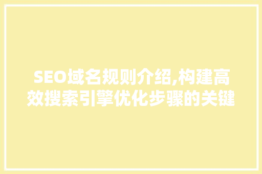 SEO域名规则介绍,构建高效搜索引擎优化步骤的关键