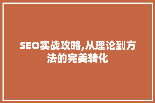SEO实战攻略,从理论到方法的完美转化