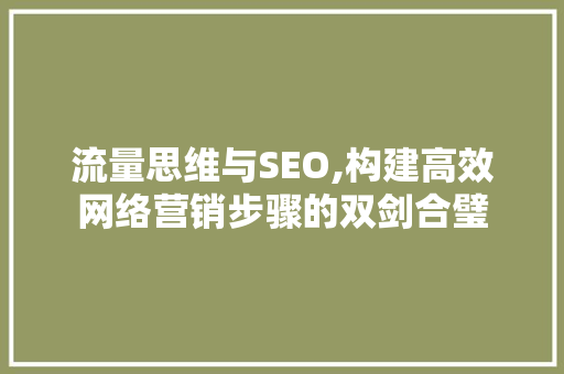 流量思维与SEO,构建高效网络营销步骤的双剑合璧
