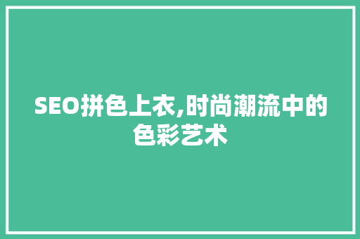 SEO拼色上衣,时尚潮流中的色彩艺术