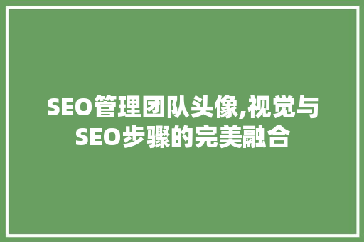 SEO管理团队头像,视觉与SEO步骤的完美融合