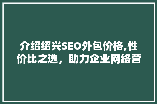 介绍绍兴SEO外包价格,性价比之选，助力企业网络营销腾飞