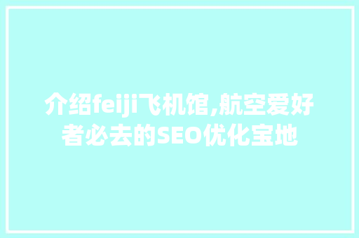 介绍feiji飞机馆,航空爱好者必去的SEO优化宝地