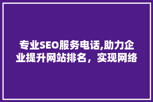 专业SEO服务电话,助力企业提升网站排名，实现网络营销新突破