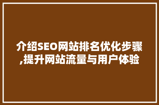 介绍SEO网站排名优化步骤,提升网站流量与用户体验