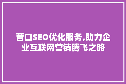 营口SEO优化服务,助力企业互联网营销腾飞之路