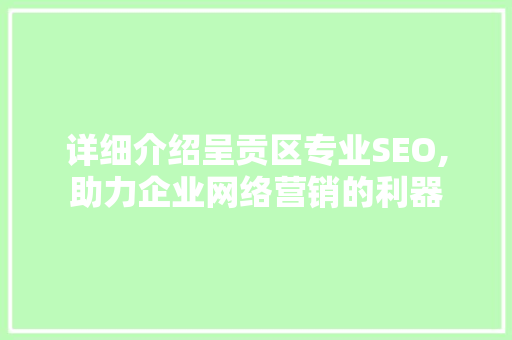 详细介绍呈贡区专业SEO,助力企业网络营销的利器