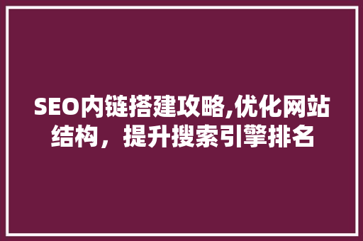 SEO内链搭建攻略,优化网站结构，提升搜索引擎排名