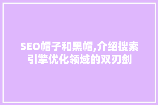 SEO帽子和黑帽,介绍搜索引擎优化领域的双刃剑