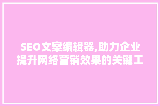 SEO文案编辑器,助力企业提升网络营销效果的关键工具  第1张