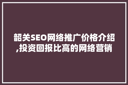 韶关SEO网络推广价格介绍,投资回报比高的网络营销之路  第1张