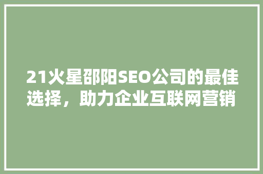 21火星邵阳SEO公司的最佳选择，助力企业互联网营销腾飞