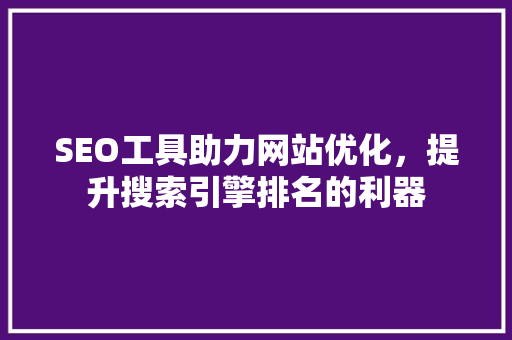 SEO工具助力网站优化，提升搜索引擎排名的利器