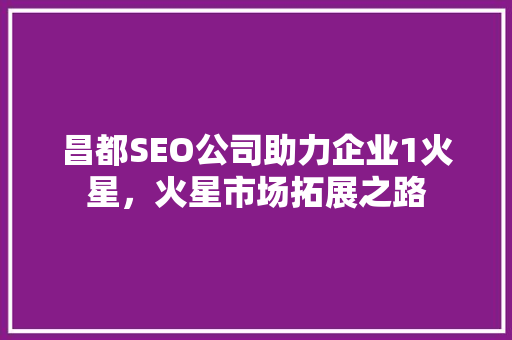 昌都SEO公司助力企业1火星，火星市场拓展之路