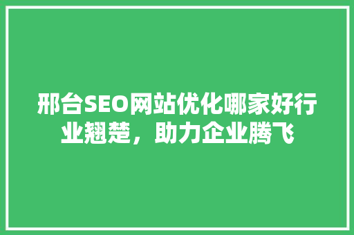 邢台SEO网站优化哪家好行业翘楚，助力企业腾飞