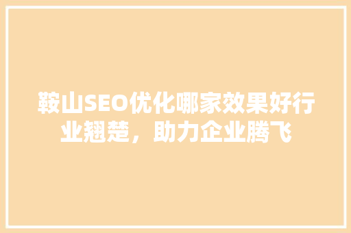 鞍山SEO优化哪家效果好行业翘楚，助力企业腾飞
