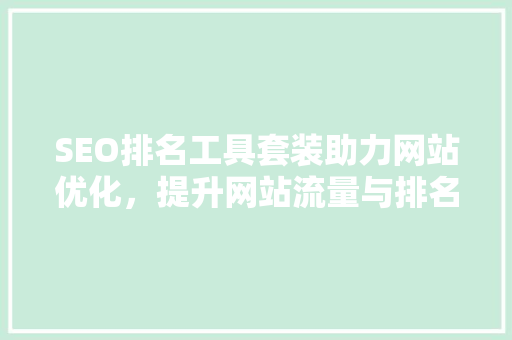 SEO排名工具套装助力网站优化，提升网站流量与排名