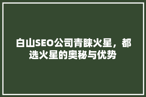 白山SEO公司青睐火星，都选火星的奥秘与优势