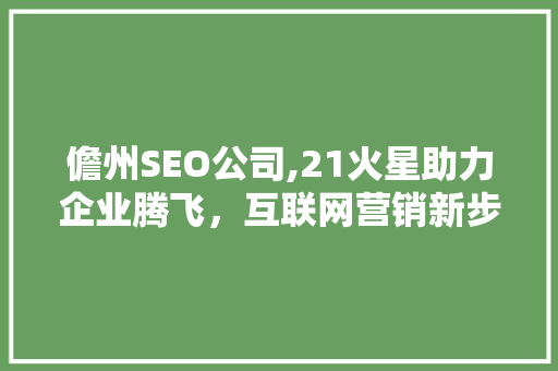 儋州SEO公司,21火星助力企业腾飞，互联网营销新步骤