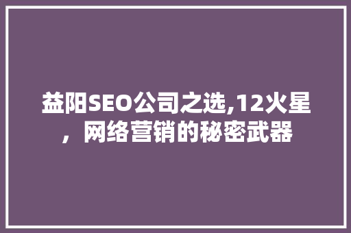 益阳SEO公司之选,12火星，网络营销的秘密武器