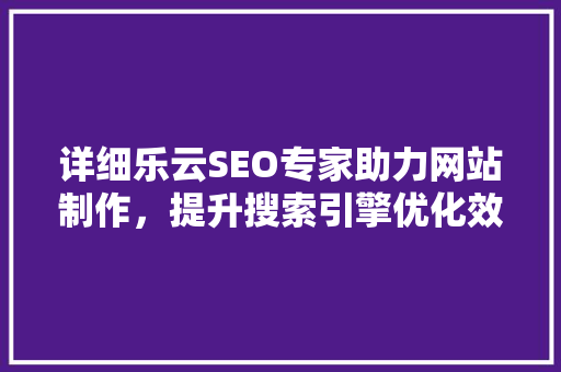 详细乐云SEO专家助力网站制作，提升搜索引擎优化效果