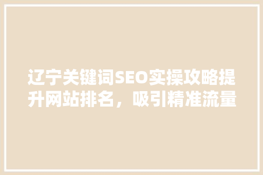 辽宁关键词SEO实操攻略提升网站排名，吸引精准流量