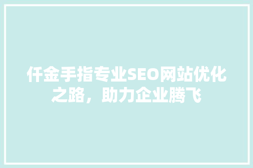 仟金手指专业SEO网站优化之路，助力企业腾飞