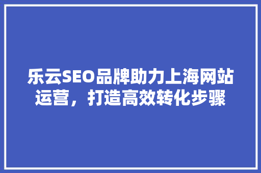 乐云SEO品牌助力上海网站运营，打造高效转化步骤