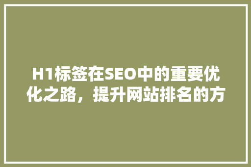 H1标签在SEO中的重要优化之路，提升网站排名的方法