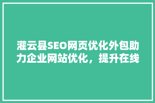 灌云县SEO网页优化外包助力企业网站优化，提升在线竞争力