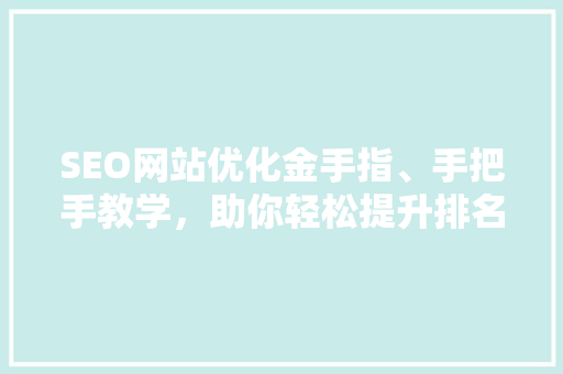SEO网站优化金手指、手把手教学，助你轻松提升排名