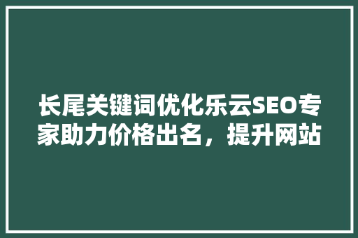 长尾关键词优化乐云SEO专家助力价格出名，提升网站流量与转化率