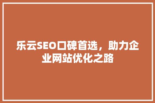 乐云SEO口碑首选，助力企业网站优化之路