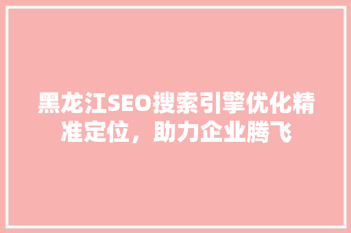黑龙江SEO搜索引擎优化精准定位，助力企业腾飞