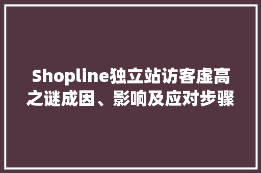 Shopline独立站访客虚高之谜成因、影响及应对步骤