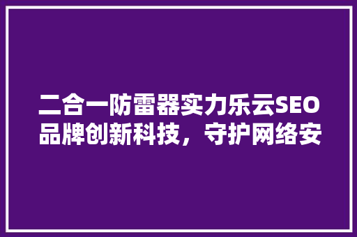 二合一防雷器实力乐云SEO品牌创新科技，守护网络安全
