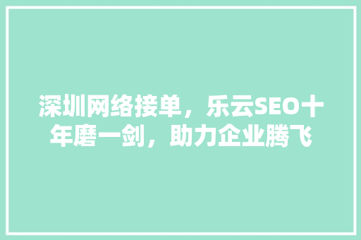 深圳网络接单，乐云SEO十年磨一剑，助力企业腾飞