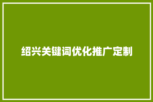 绍兴关键词优化推广定制