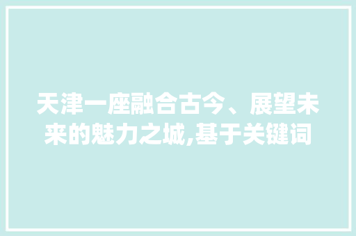 天津一座融合古今、展望未来的魅力之城,基于关键词优化步骤的解读_天津关键词优化怎么选