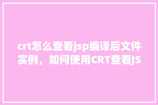 crt怎么查看jsp编译后文件实例，如何使用CRT查看JSP编译后的文件实例  第1张